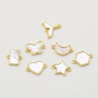 Ig Style Star Moon Fish Tail Copper Plating 18k Gold Plated Charms main image 4