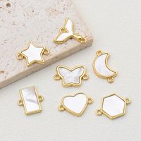 Ig Style Star Moon Fish Tail Copper Plating 18k Gold Plated Charms main image 1