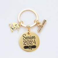 Preppy Style Simple Style Letter Number Stainless Steel Keychain sku image 7