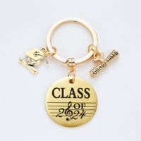 Preppy Style Simple Style Letter Number Stainless Steel Keychain sku image 8