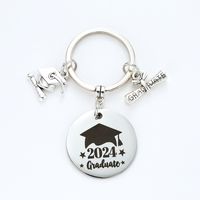 Preppy Style Simple Style Letter Number Stainless Steel Keychain sku image 4