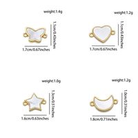 Ig Style Star Moon Fish Tail Copper Plating 18k Gold Plated Charms main image 2