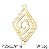 1 Piece Stainless Steel 18K Gold Plated Argyle sku image 1