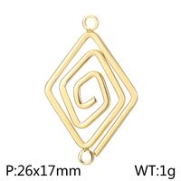 1 Pièce Acier Inoxydable Plaqué Or 18K Argyle sku image 1