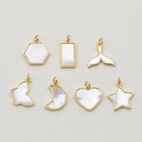 Ig Style Geometric Star Fish Tail Copper 18k Gold Plated Charms main image 4