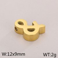 1 Piece Stainless Steel 18K Gold Plated Symbol sku image 2