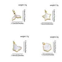Ig Style Geometric Star Fish Tail Copper 18k Gold Plated Charms main image 3