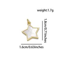 Ig Style Geometric Star Fish Tail Copper 18k Gold Plated Charms sku image 1
