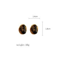 1 Pair Sexy Classic Style Geometric Plating Inlay Alloy Resin 18k Gold Plated Ear Studs main image 2