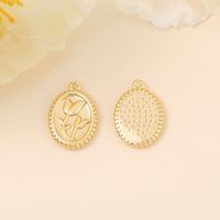 Elegant Retro Round Flower Copper Plating Copper 18k Gold Plated White Gold Plated Jewelry Accessories main image 4