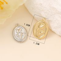 Elegant Retro Round Flower Copper Plating Copper 18k Gold Plated White Gold Plated Jewelry Accessories main image 2