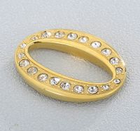 1 Pieza Acero Inoxidable Diamantes De Imitación Oval Glamour sku image 1
