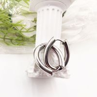 1 Pair Simple Style Solid Color Stainless Steel Earrings main image 5