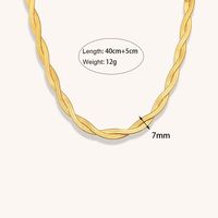 Ig Style Simple Style Solid Color Stainless Steel Plating 18k Gold Plated Necklace main image 5