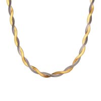 Style Ig Style Simple Couleur Unie Acier Inoxydable Placage Plaqué Or 18k Collier sku image 2