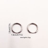 1 Pair Simple Style Solid Color Stainless Steel Earrings main image 3