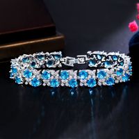 Casual Hip-hop Rock Square Copper Plating Inlay Zircon 14k Gold Plated White Gold Plated Bracelets main image 9