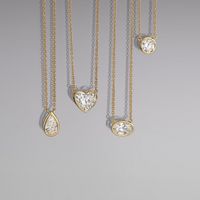Glass Copper Simple Style Plating Heart Shape Necklace main image 6