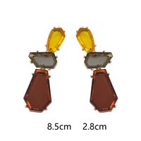 1 Pair Exaggerated Geometric Plating Alloy Resin Drop Earrings main image 2