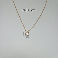 Glass Copper Simple Style Plating Heart Shape Necklace sku image 3