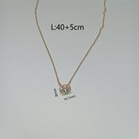 Glass Copper Simple Style Plating Heart Shape Necklace sku image 4