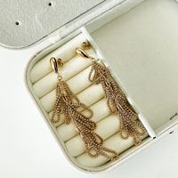 1 Pair Elegant Lady Streetwear Tassel Plating 304 Stainless Steel 14K Gold Plated Drop Earrings sku image 1