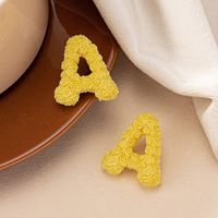 1 Pair French Style Simple Style Letter Plating Resin Ear Studs main image 10