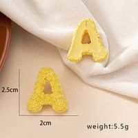 1 Pair French Style Simple Style Letter Plating Resin Ear Studs main image 2