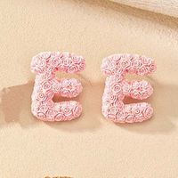 1 Pair French Style Simple Style Letter Plating Resin Ear Studs main image 9