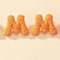 1 Pair French Style Simple Style Letter Plating Resin Ear Studs sku image 13