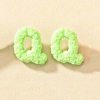 1 Pair French Style Simple Style Letter Plating Resin Ear Studs sku image 17