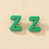 1 Pair French Style Simple Style Letter Plating Resin Ear Studs sku image 26