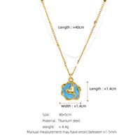 304 Stainless Steel 18K Gold Plated Sweet Commute Enamel Plating Fish Tail Pendant Necklace main image 2