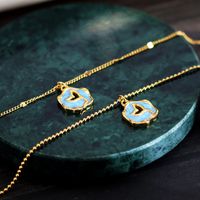 304 Stainless Steel 18K Gold Plated Sweet Commute Enamel Plating Fish Tail Pendant Necklace main image 4