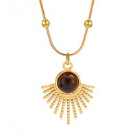 Elegant Einfacher Stil Quadrat Rostfreier Stahl Perlen Überzug 18 Karat Vergoldet Halskette Mit Anhänger main image 4