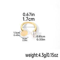 Original Design Simple Style Round Freshwater Pearl Copper Plating Inlay Pearl 18k Gold Plated Silver Plated Open Rings sku image 4