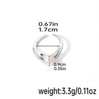 Original Design Simple Style Round Freshwater Pearl Copper Plating Inlay Pearl 18k Gold Plated Silver Plated Open Rings sku image 2