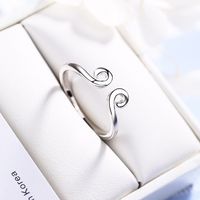 Wholesale Simple Style Geometric Copper White Gold Plated Open Rings main image 1