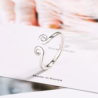 Wholesale Simple Style Geometric Copper White Gold Plated Open Rings main image 3