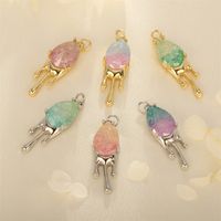Simple Style Water Droplets Artificial Crystal Plating 18k Gold Plated Charms main image 1