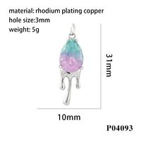 Simple Style Water Droplets Artificial Crystal Plating 18k Gold Plated Charms sku image 6