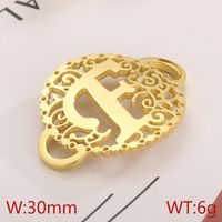 1 Piece Stainless Steel 18K Gold Plated Letter sku image 2
