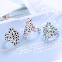 Classic Style Solid Color Copper Inlay Zircon Open Rings main image 1
