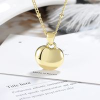 Vintage Style Heart Shape Copper Plating 24k Gold Plated Pendant Necklace main image 4