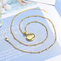 Vintage Style Heart Shape Copper Plating 24k Gold Plated Pendant Necklace sku image 1