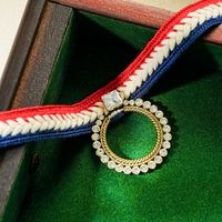 Fashion Geometric Alloy Plating Inlay Rhinestones Zircon Gold Plated Women's Bracelets Choker main image 5