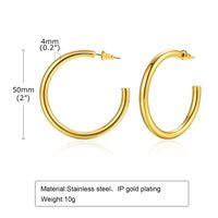 1 Pair Simple Style Solid Color Stainless Steel Earrings sku image 10