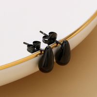 1 Paar Einfacher Stil Wassertropfen Überzug Rostfreier Stahl 18 Karat Vergoldet Ohrringe main image 5