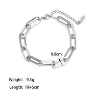 304 Stainless Steel 18K Gold Plated Simple Style Classic Style Commute Polishing Plating Solid Color Bracelets Necklace main image 9