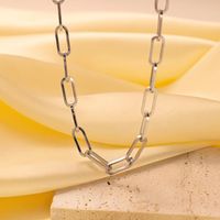 304 Stainless Steel 18K Gold Plated Simple Style Classic Style Commute Polishing Plating Solid Color Bracelets Necklace main image 5